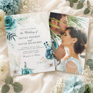 Faire-part de mariage photo de fleur sauvage sarce