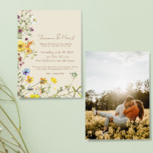 Faire-part de mariage photo de jardin de fleurs sa