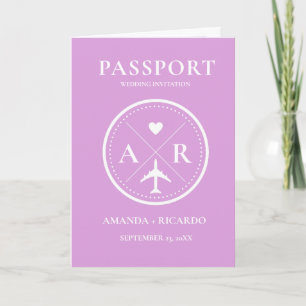 Faire-part de mariage photo du passeport de la lav