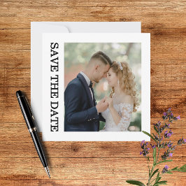 Faire-Part de Mariage Photo Écriture Moderne Enreg