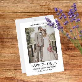 Faire-Part de Mariage Photo Écriture Moderne Enreg