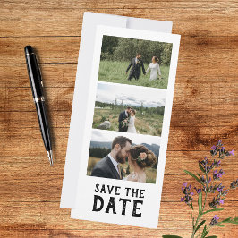 Faire-Part de Mariage Photo Écriture Moderne Save