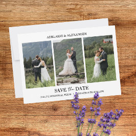 Faire-Part de Mariage Photo Écriture Moderne Save