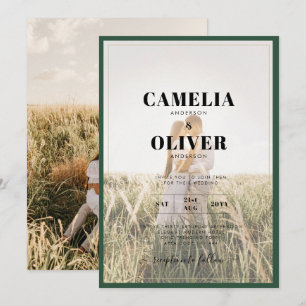 Faire-part de mariage PHOTO Forest Green