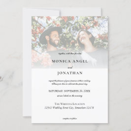 Faire-Part de Mariage Photo Horizontale Élégante