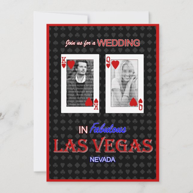 Faire-part de mariage photo Las Vegas - King & Que (Devant)