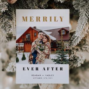 Faire-Part de Mariage Photo "Merrily Ever After"