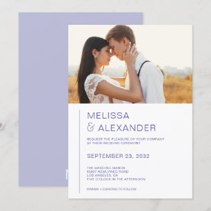 Faire-part de mariage photo minimal chic