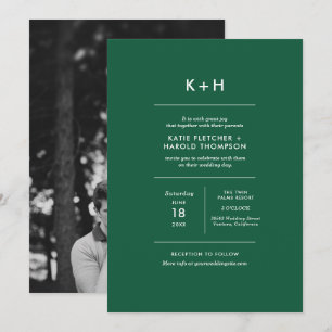 Faire-part de mariage photo minimaliste