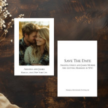 Faire-part de mariage photo minimaliste