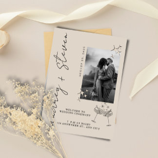 Faire-Part de Mariage Photo Minimaliste Moderne