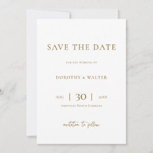 Faire-part de mariage photo minimaliste moderne