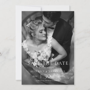Faire-part de mariage photo minimaliste moderne
