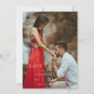 Faire-part de mariage photo minimaliste moderne