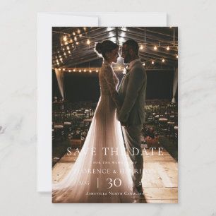 Faire-part de mariage photo minimaliste moderne