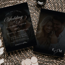 Faire-part de mariage photo minimaliste simple