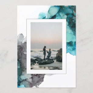 Faire-part de mariage photo moderne Abstrait