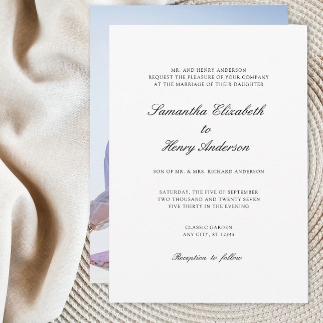 Faire-part de mariage photo noir blanc (Créateur téléchargé)