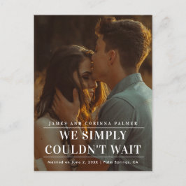 Faire-Part de Mariage Photo Nous N'avons Pas Pu At