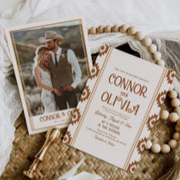 Faire-part de mariage photo occidental moderne