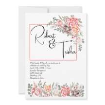 Faire-part de mariage photo Peaches & Crème couple
