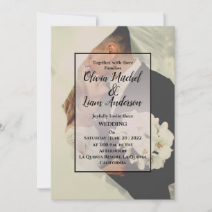 Faire-part de mariage photo personnalisé rustique