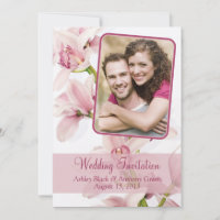 Faire-part de mariage photo Pink Cymbidium Orchid