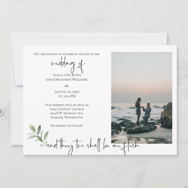 Faire-part de mariage photo Religieux 2 (Devant)