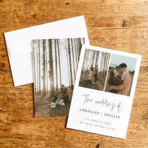Faire-part de mariage photo simple et moderne