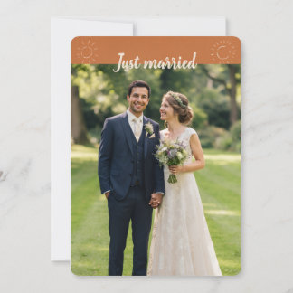 Faire-part de mariage photo Soleil Rustique & Fleu