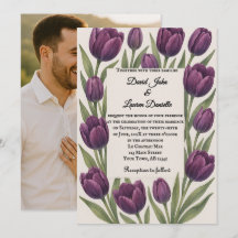 Faire-part de mariage photo Tulip Heirloom