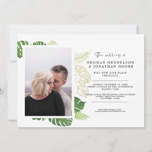 Faire-part de mariage photo virtuelle Palm Greener