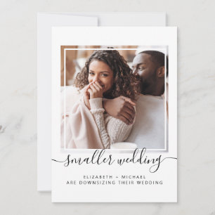 Faire-part de mariage plus intime avec photo