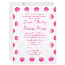 Faire-part de mariage point Polka rose