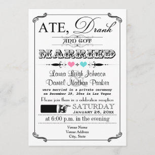 Faire-part de mariage Poster vintage et tableau de