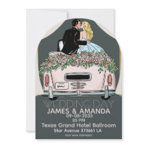 Faire-part de mariage pour couple classique romant