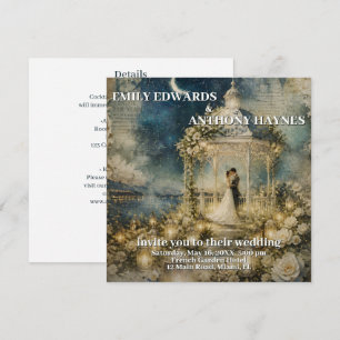 Faire-part de mariage pour un jardin romantique