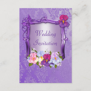 Faire-part de mariage pourpre