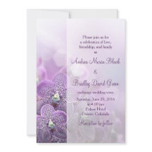 Faire-part de mariage pourpre orchidée