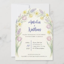 Faire-part de mariage Printemps Éveillé