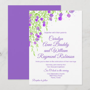 Faire-part de mariage Purple Wisteria