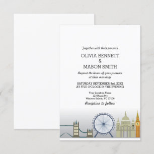 Faire-part de mariage R-U Angleterre de Londres