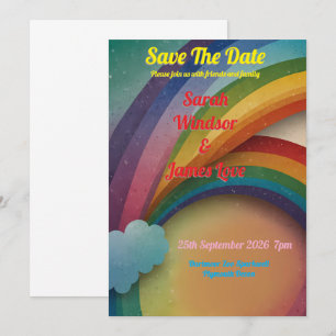 Faire-part de mariage Rainbow