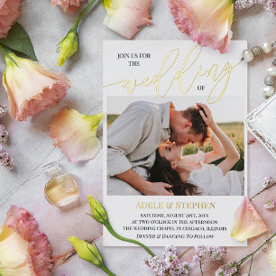 Faire-part de mariage recto-verso avec écriture do