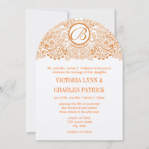 Faire-part de mariage Reflets d'oiseaux d'amour or