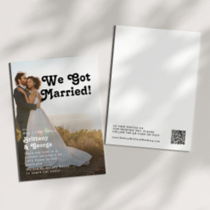 Faire-part de mariage rétro moderne pour une union