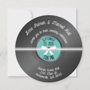 Faire-part de mariage Retro Vinyl Record