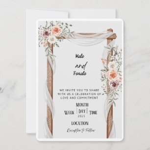 Faire-part de mariage romantique