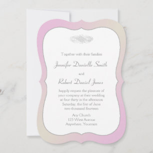Faire-part de mariage romantique grise