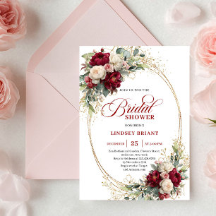 Faire-part de mariage romantique Marsala Floral Go